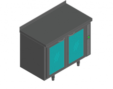 Стол с охл.шкафом со стекл.двер.Hicold sng 11 ht p