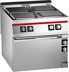 Плита электрическая c 4 конфорками Angelo Po 1N1PE4EL с духовым шкафом, напольная