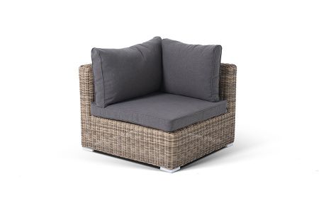 Модуль диванный Лунго угловой с подушками, цвет соломенный